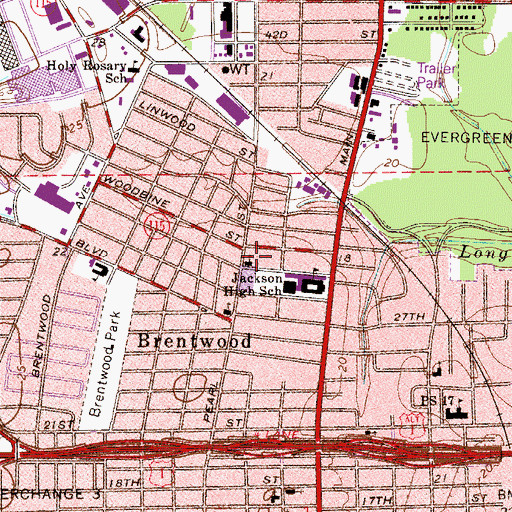 Topographic Map of North Pearl Street Missionary Baptist Church, FL