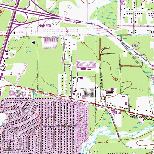 Topographic Map of Northside Bible Church, FL