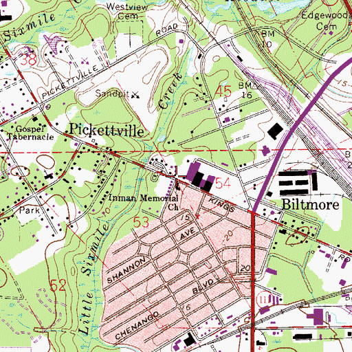 Topographic Map of Northside Christian Service Center, FL