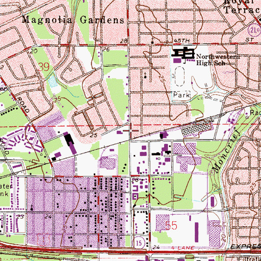 Topographic Map of Northside Church of Christ, FL
