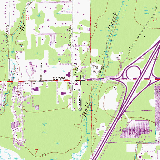 Topographic Map of Northside Church of God, FL