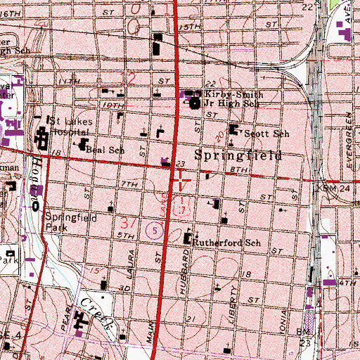 Topographic Map of Oil of Joy Full Gospel Church, FL