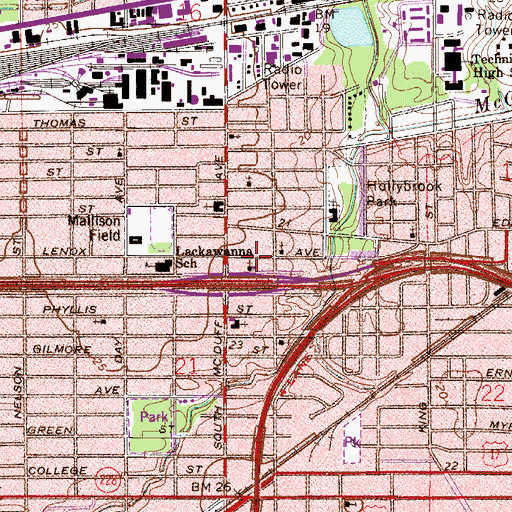 Topographic Map of One Accord Gospel Temple, FL
