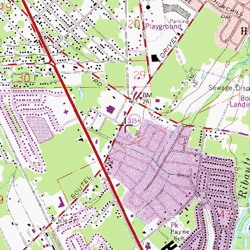 Topographic Map of One Lord One Faith Christian Assembly, FL