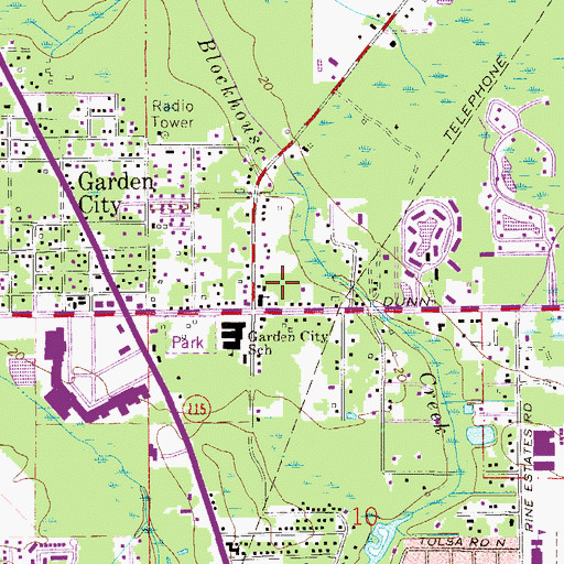 Topographic Map of Open Arms Christian Church, FL