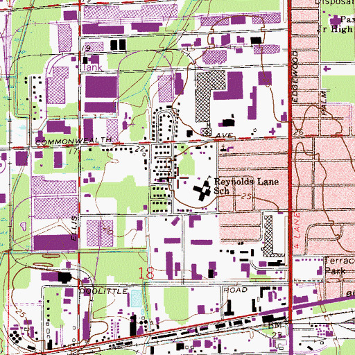 Topographic Map of Paxon Church of Christ, FL