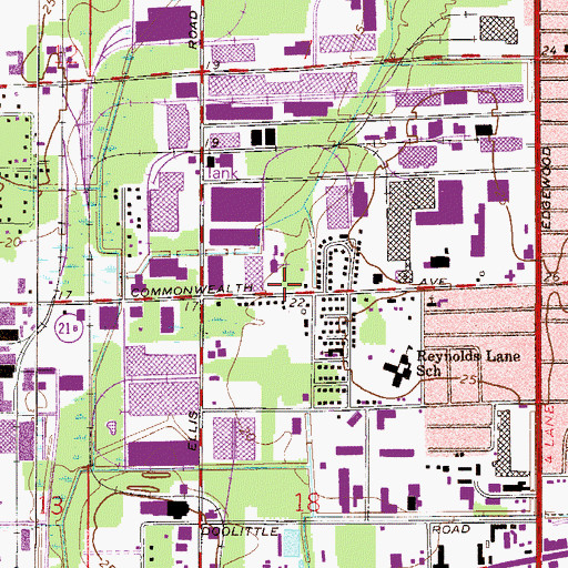 Topographic Map of Paxon Revival Center Church, FL