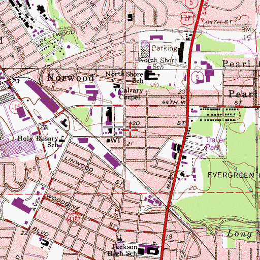 Topographic Map of Pentecostal Community Church, FL
