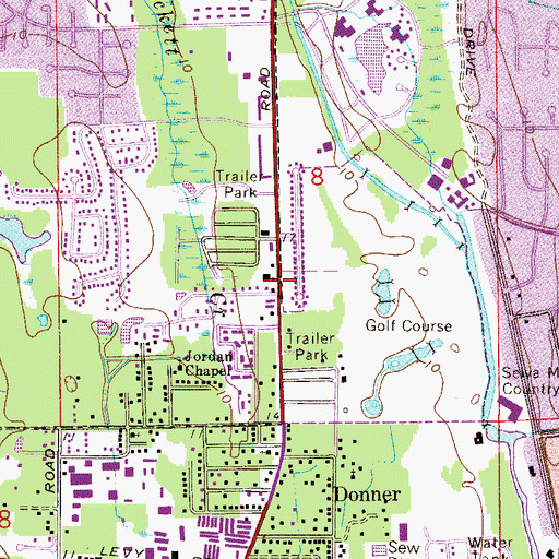Topographic Map of Perfecting Saints Church, FL