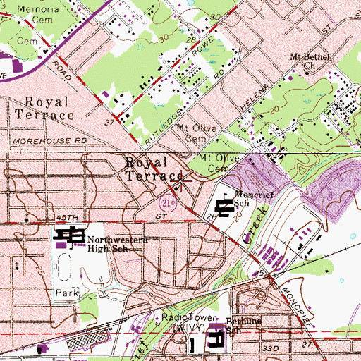 Topographic Map of Philadelphia Baptist Church, FL