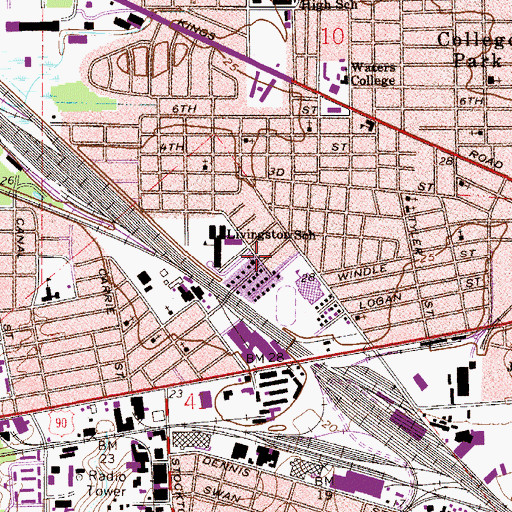 Topographic Map of Queen Esther Church of God in Unity, FL
