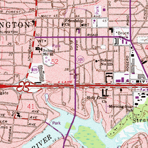 Topographic Map of Redeemed Christian Church of God, FL