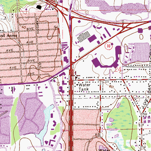 Topographic Map of Regency Church of God, FL