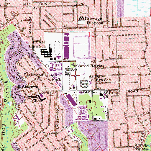 Topographic Map of Reorganized Church of Jesus Christ of Latter Day Saints, FL