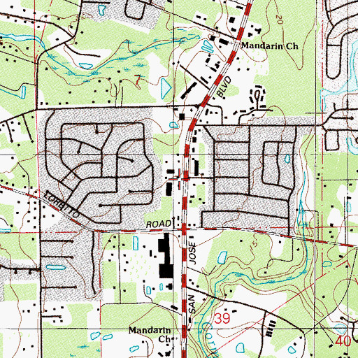 Topographic Map of Resurrection Life Church, FL