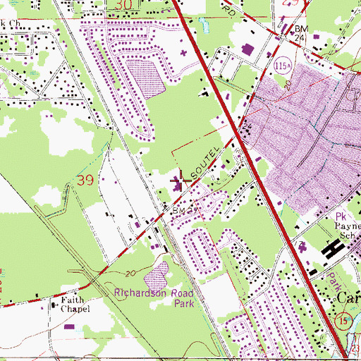 Topographic Map of Revival Church of Jesus Christ, FL
