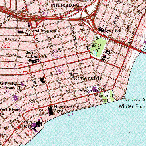 Topographic Map of River City Church, FL