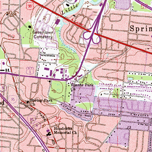 Topographic Map of River of Life Fellowship Church, FL