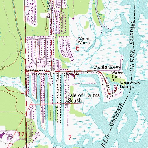 Topographic Map of Saint Ephrem Syriac Catholic Church, FL