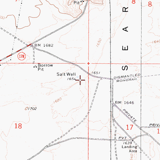 Topographic Map of Poison Canyon, CA