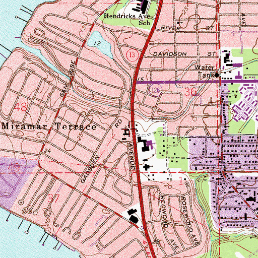 Topographic Map of Saint Marks Lutheran Church, FL