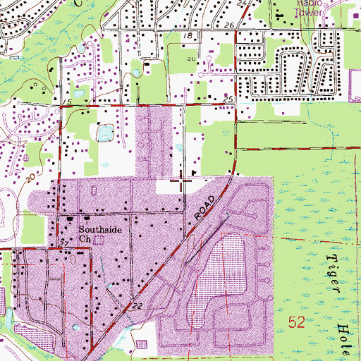 Topographic Map of Seventh Day Adventist Regency Church, FL