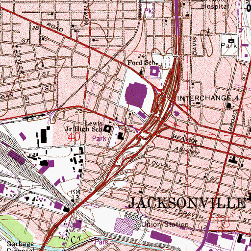 Topographic Map of Shiloh Metropolitan Baptist Church, FL