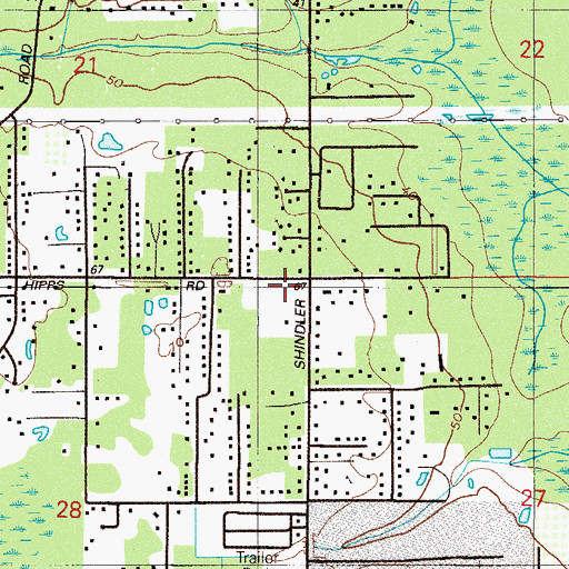 Topographic Map of Shindler Drive Baptist Church, FL