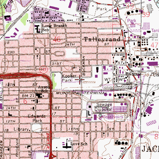 Topographic Map of Spring Hill Missionary Baptist Church, FL
