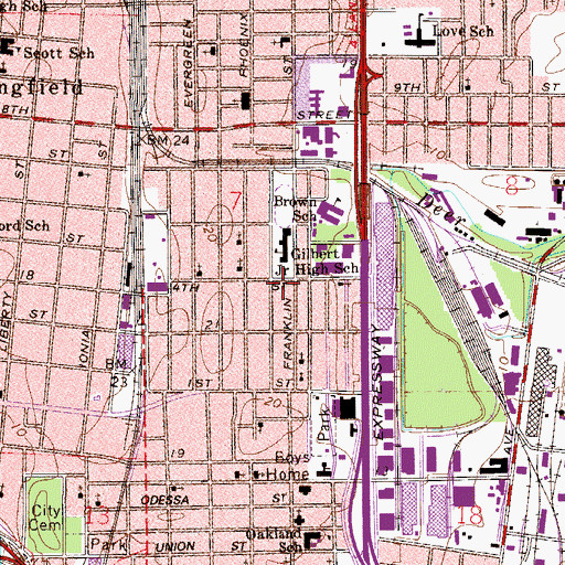 Topographic Map of Sweetfield Baptist Church, FL