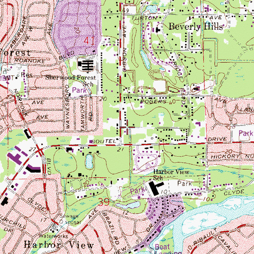 Topographic Map of Tabernacle of the Temples Fellowship Church, FL