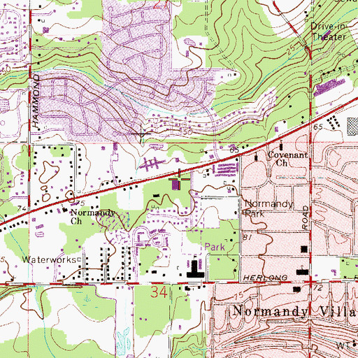 Topographic Map of The Church of the Nativity, FL