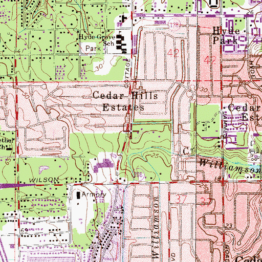 Topographic Map of The End Time Ministry House of True Deliverance Church, FL