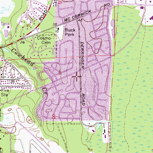 Topographic Map of The Fathers House Christian Church, FL