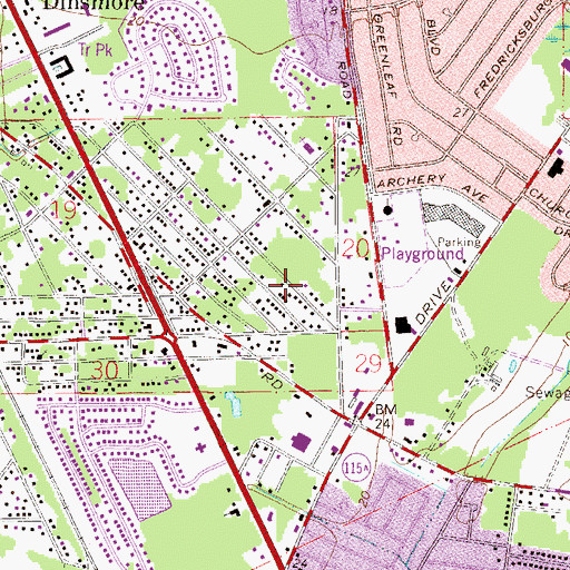 Topographic Map of Triumph the Church and Kingdom of God in Christ, FL