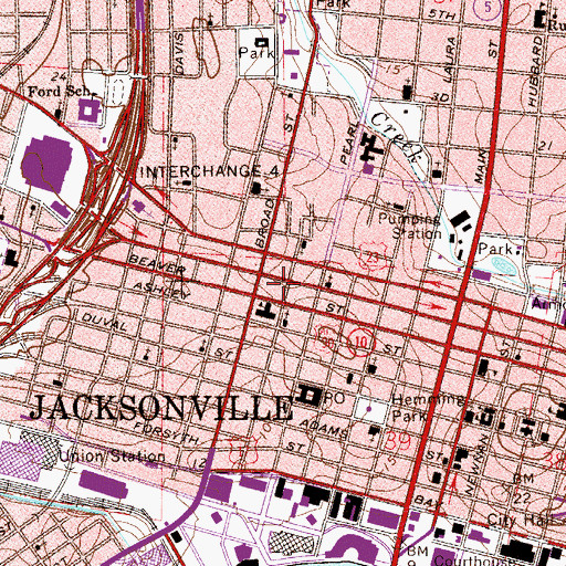 Topographic Map of United House of Prayer for All People, FL
