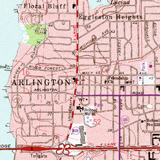 Topographic Map of Victory Chapel Christian Fellowship Church, FL