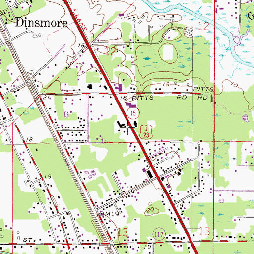 Topographic Map of Wayside Assembly of God Church, FL
