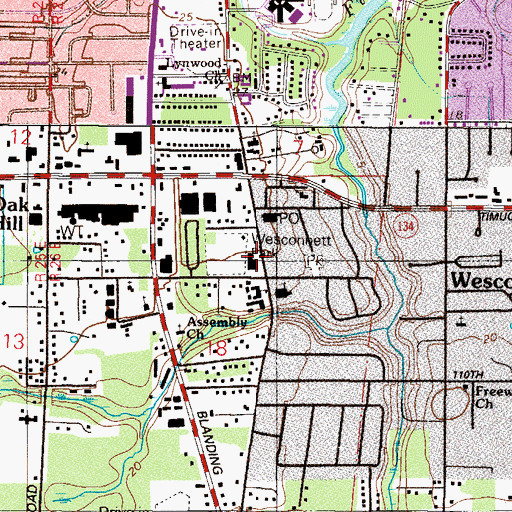 Topographic Map of Wesconnett United Methodist Church, FL