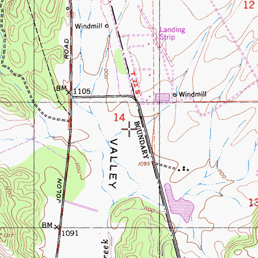 Topographic Map of Pole Canyon, CA