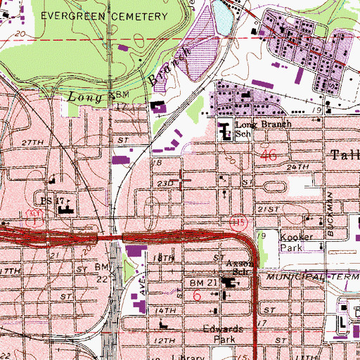 Topographic Map of Zion Temple Freewill Baptist Church, FL