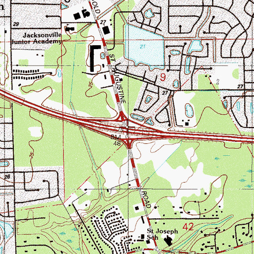 Topographic Map of Interchange 3, FL