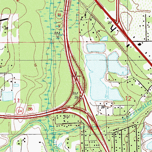 Topographic Map of Interchange 337, FL