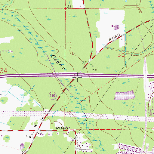 Topographic Map of Interchange 34, FL