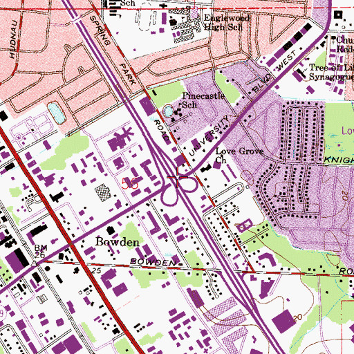 Topographic Map of Interchange 346, FL