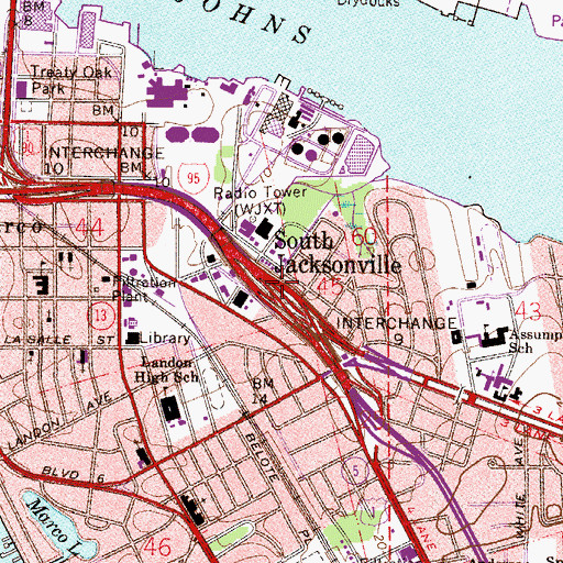 Topographic Map of Interchange 349, FL