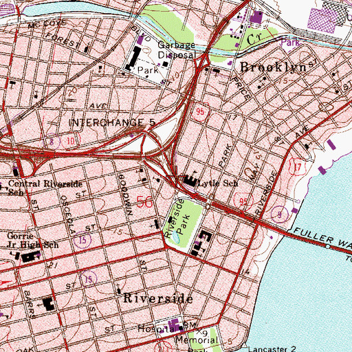 Topographic Map of Interchange 351B, FL