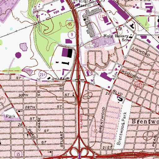Topographic Map of Interchange 355, FL