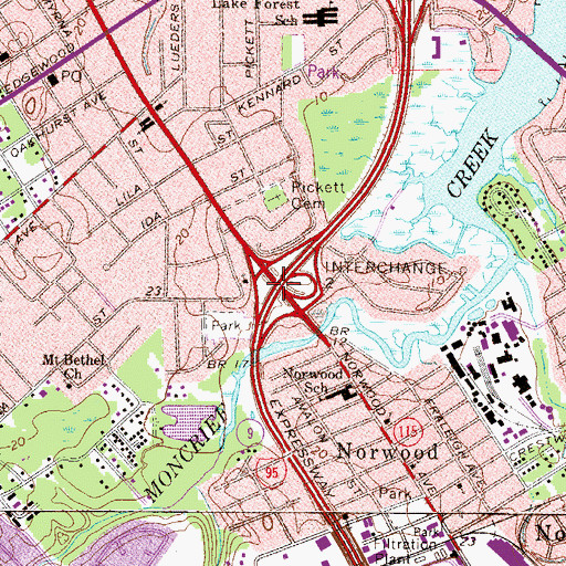 Topographic Map of Interchange 356, FL