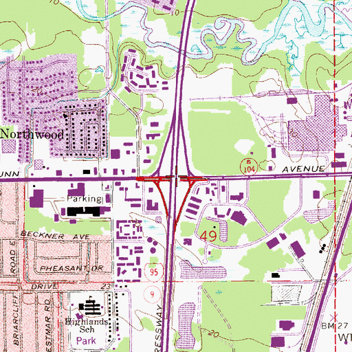 Topographic Map of Interchange 360, FL